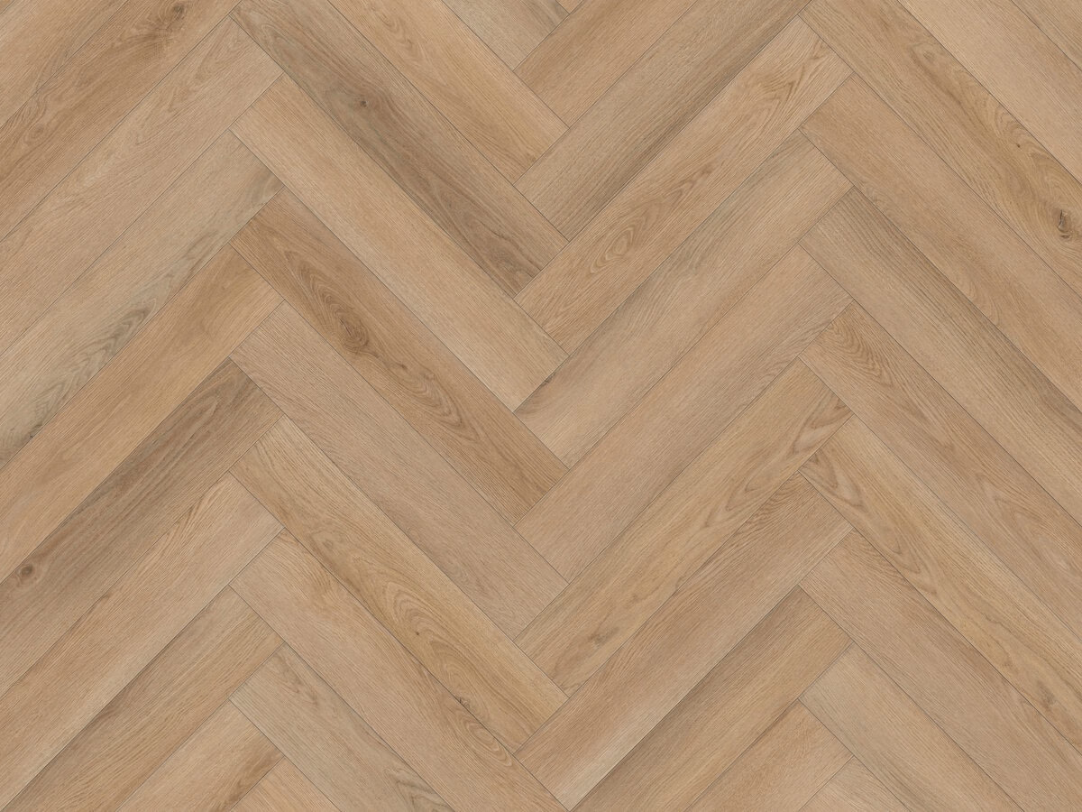 Lesedi Visgraat Click — naturel eiken, Visgraat