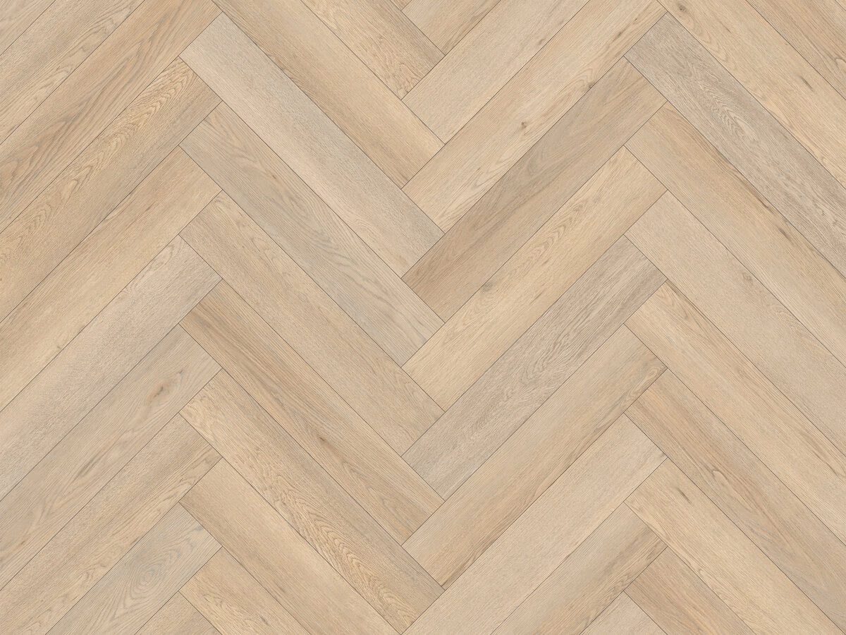 Excelsior Visgraat Click — naturel eiken PVC vloer van Calitex