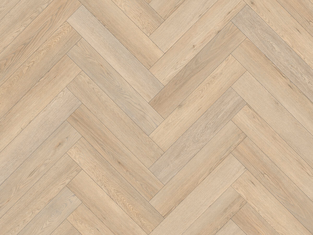 Excelsior Visgraat Click — naturel eiken, Visgraat