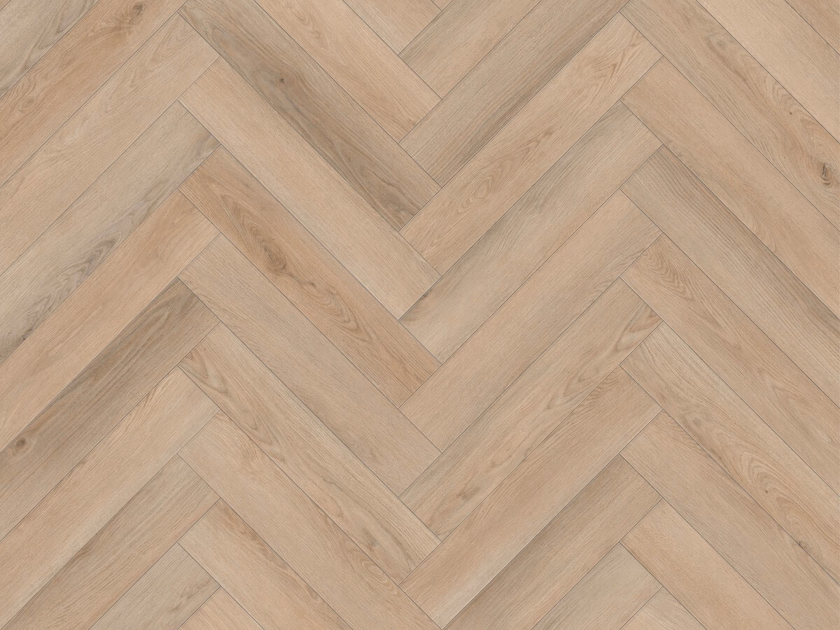 Eternity Visgraat Click — naturel eiken PVC vloer van Calitex