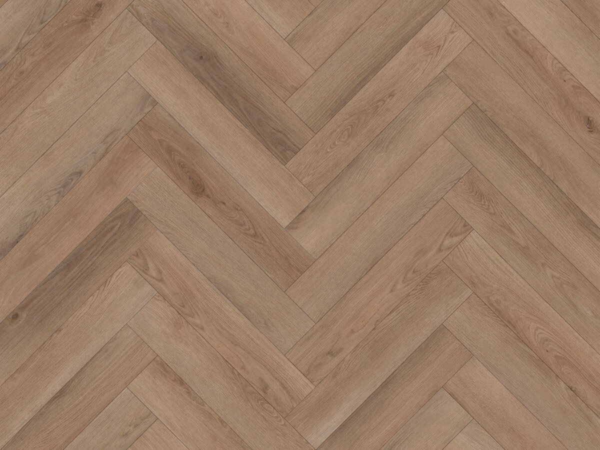 Sierra Visgraat Click — naturel eiken PVC vloer van Calitex
