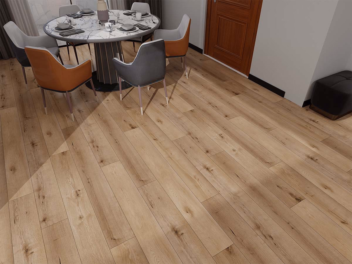Kaschmir Plank Dry-Back in een woonkamer gelegd