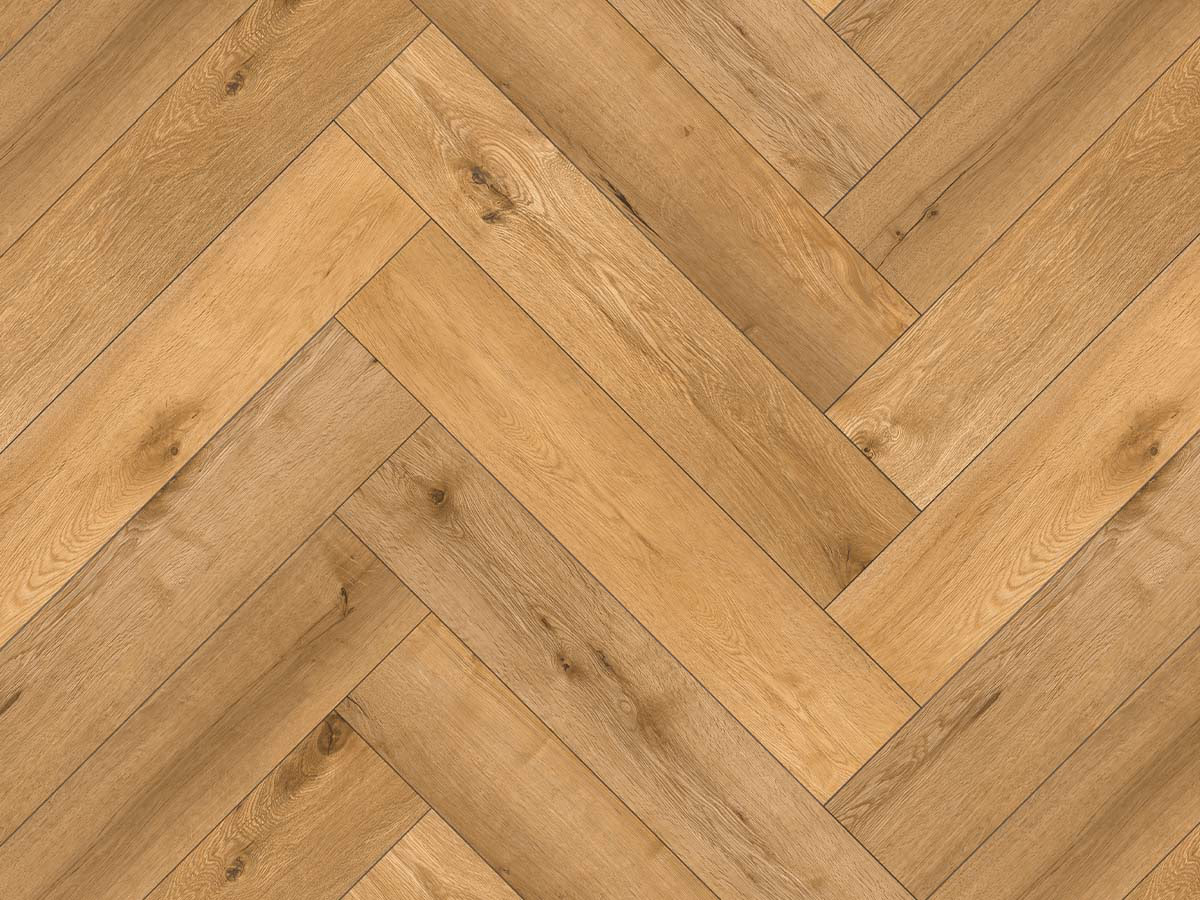 Natural Oak Visgraat Click — naturel eiken PVC vloer van Calitex