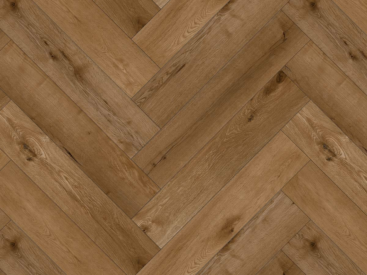Amber Oak Visgraat Click — naturel eiken, Visgraat