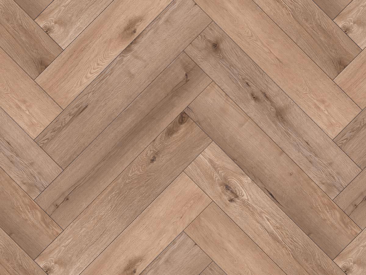 Melange Oak Visgraat Click — naturel eiken, Visgraat