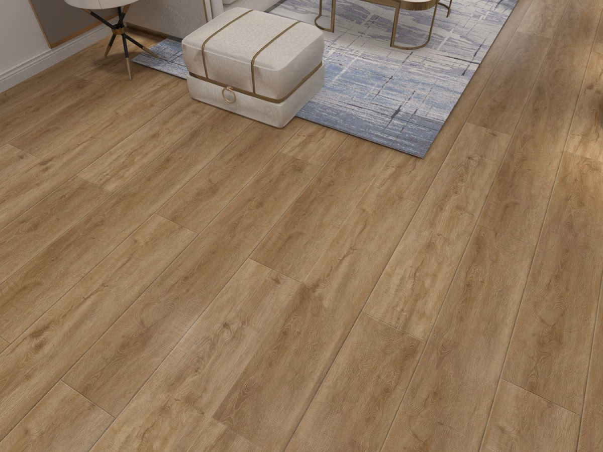 Bryce Canyon Plank Click in een woonkamer gelegd