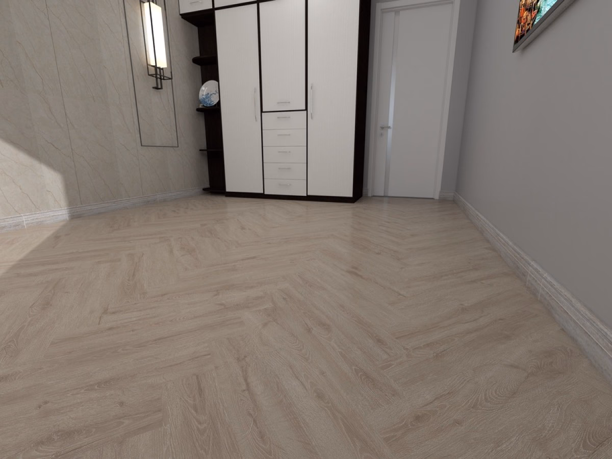 Kakadu Visgraat Click in een woonkamer gelegd