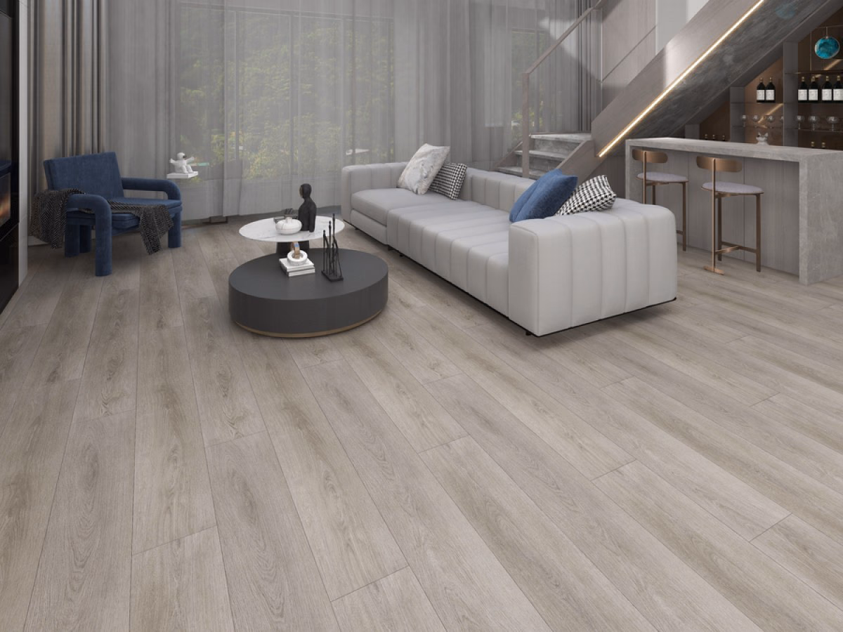 Bosland Oak Plank Click in een woonkamer gelegd