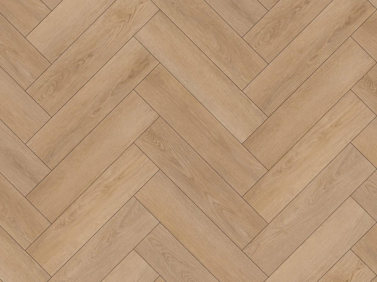 Cambridge Oak Visgraat Click — naturel eiken PVC vloer van Calitex